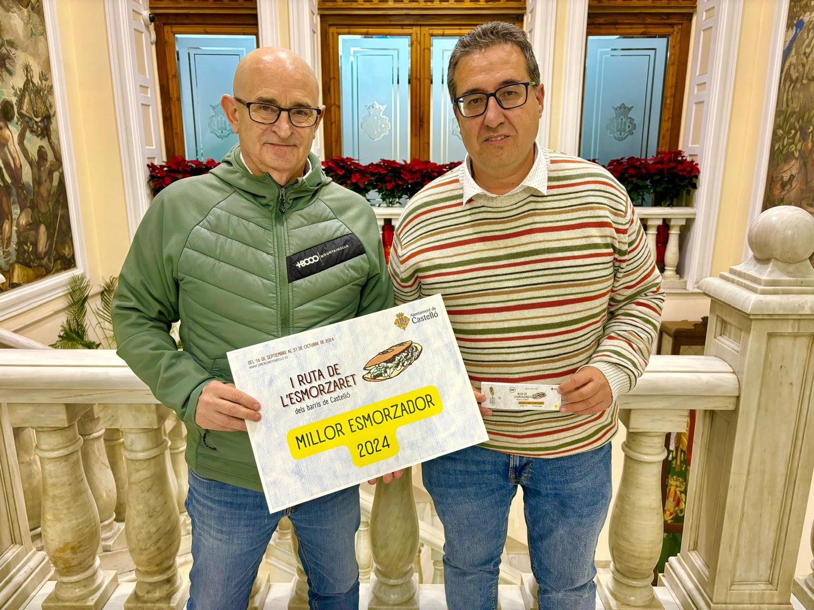 El ganador de la primera Ruta de “l’esmorzaret” de los barrios de Castelló ya disfruta de un año de almuerzos gratuitos