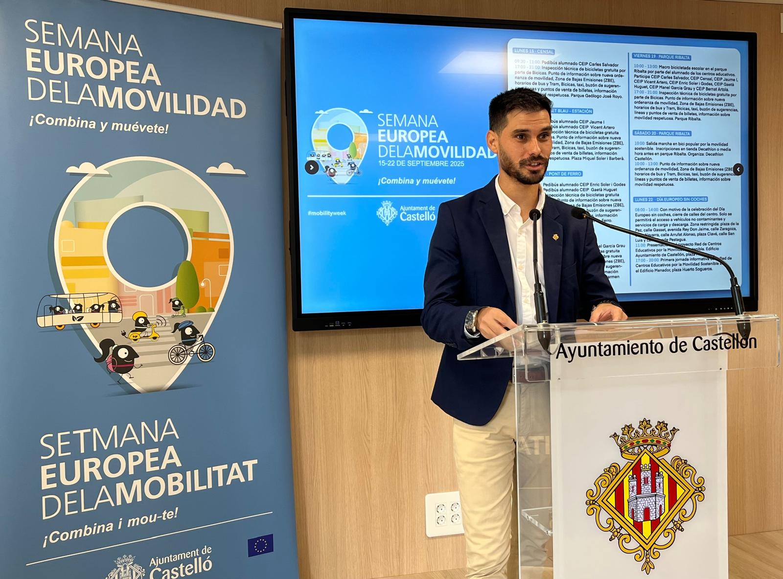 Más de 950 escolares de Castellón participarán en las actividades de la Semana Europea de la Movilidad del 15 al 22 de septiembre